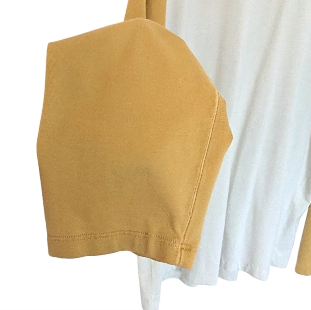 Lululemon Raglan Shirt Men Large Yellow White Long Sleeve - Picture 6 of 7